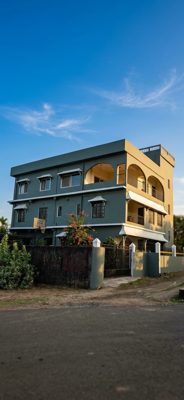 Our homebase — a large family home in South Asia